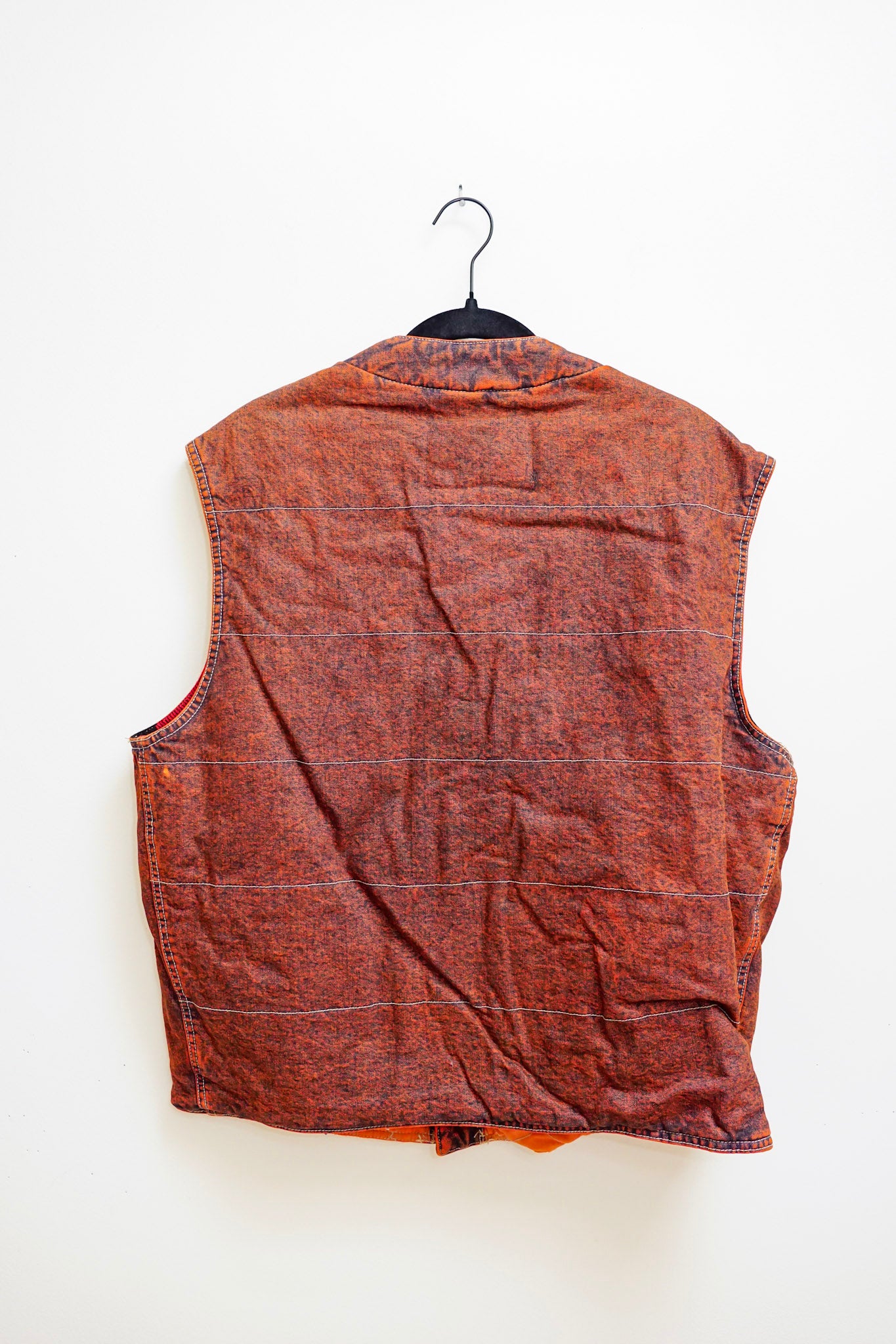 Burnt Orange Dyed Cargo Vest L