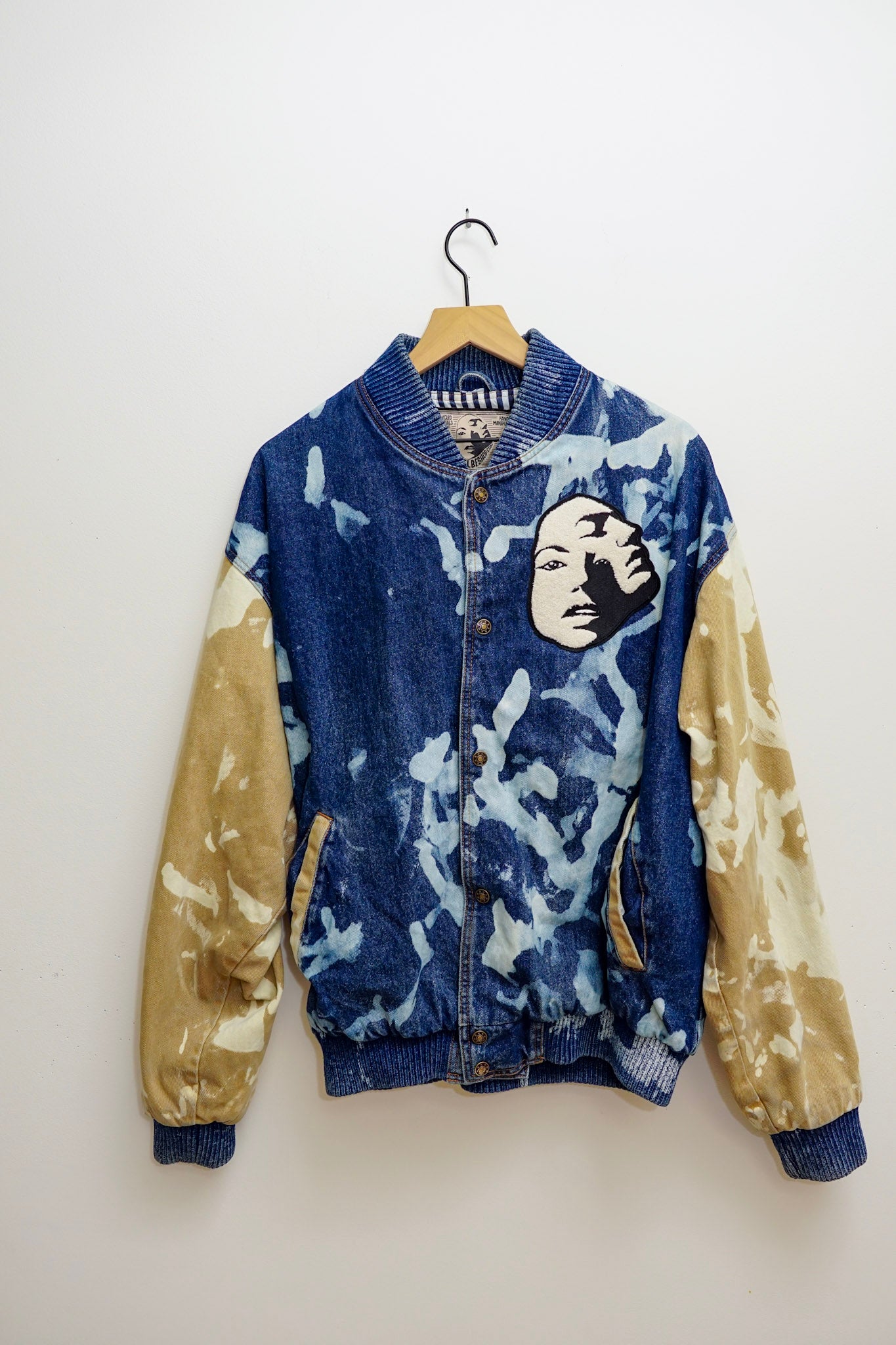 Canvas & Denim Acid wash vintage varsity jacket M