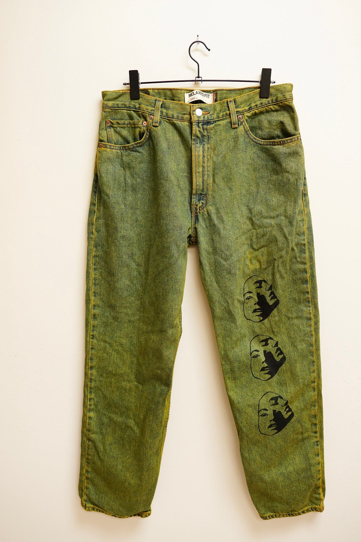 Marigold Dyed & printed Levi’s Denim - 550 36x32