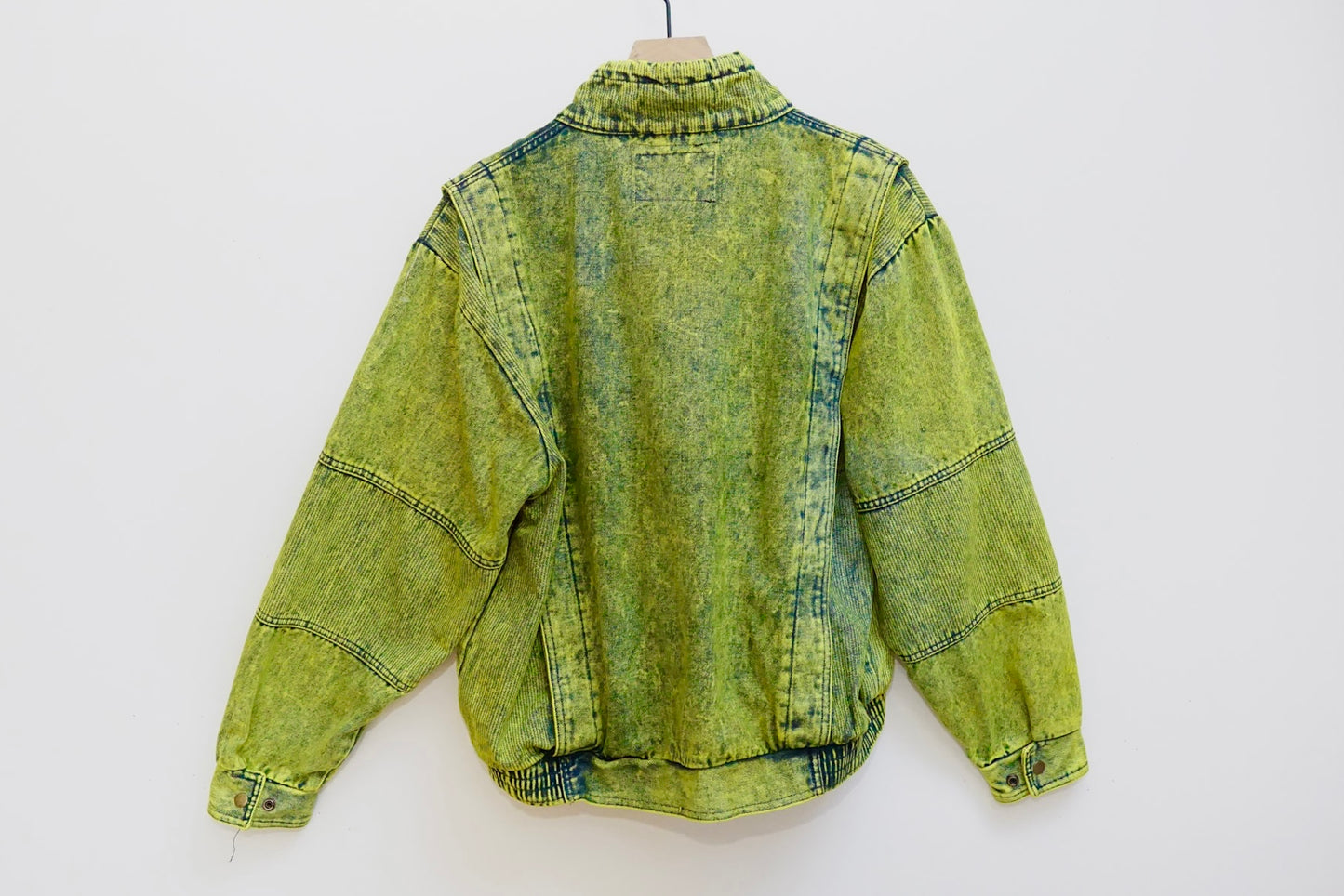 Lemon Dyed 80s Bomber Jacket L