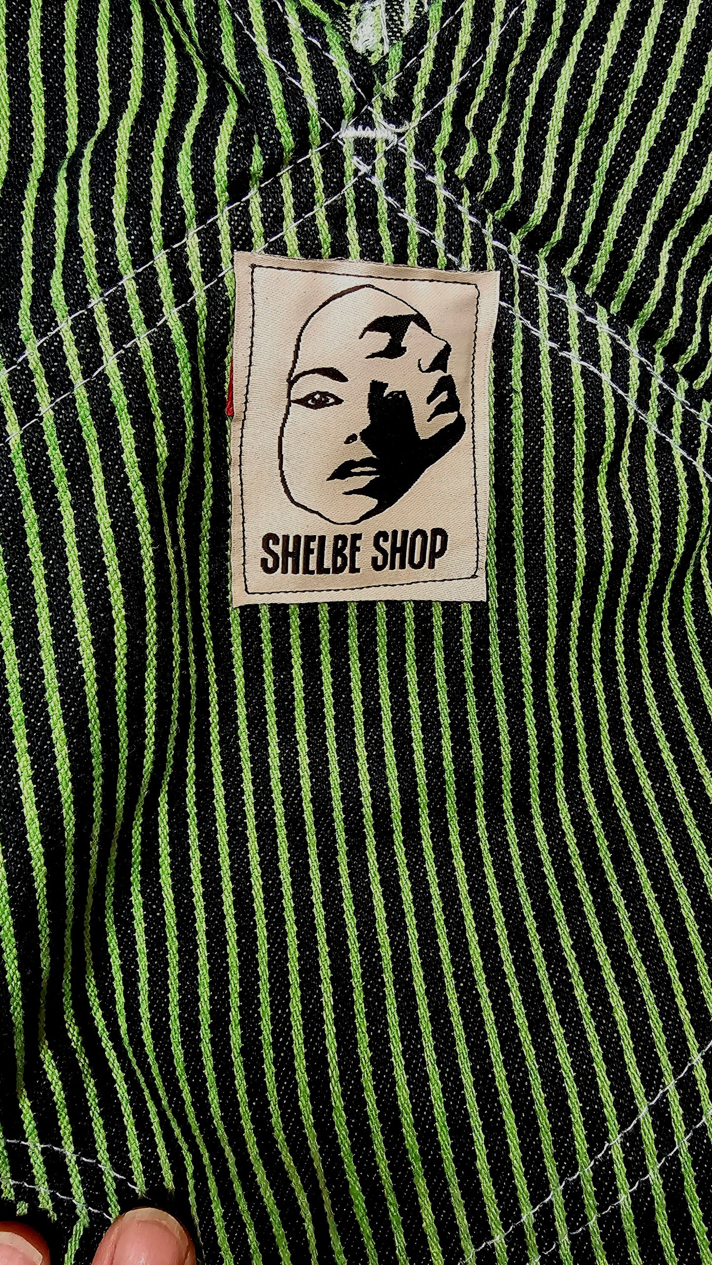 Overdyed Pin stripe Overall- green