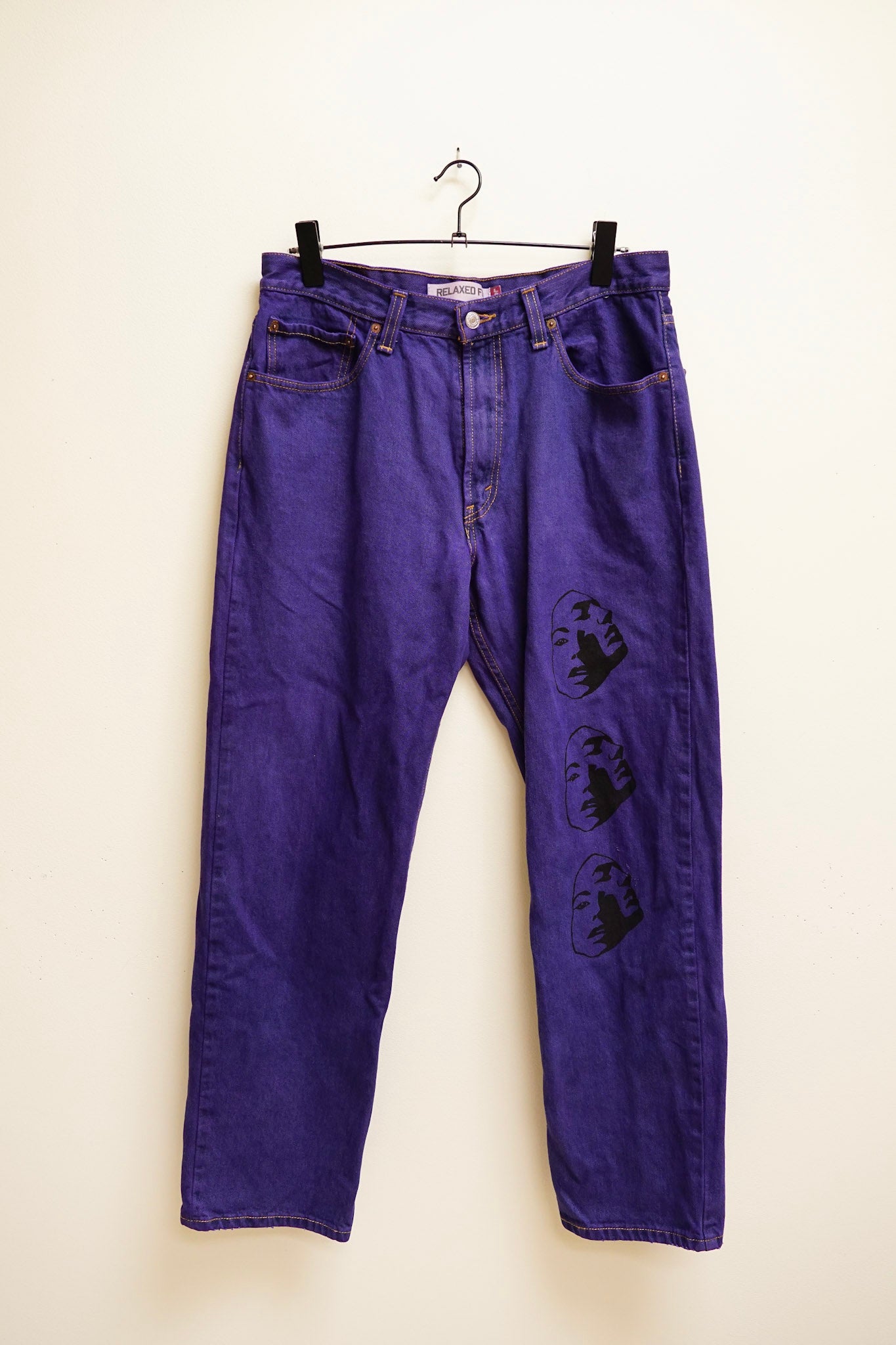 Lillac Dyed & printed Levi’s Denim - 550 34x32