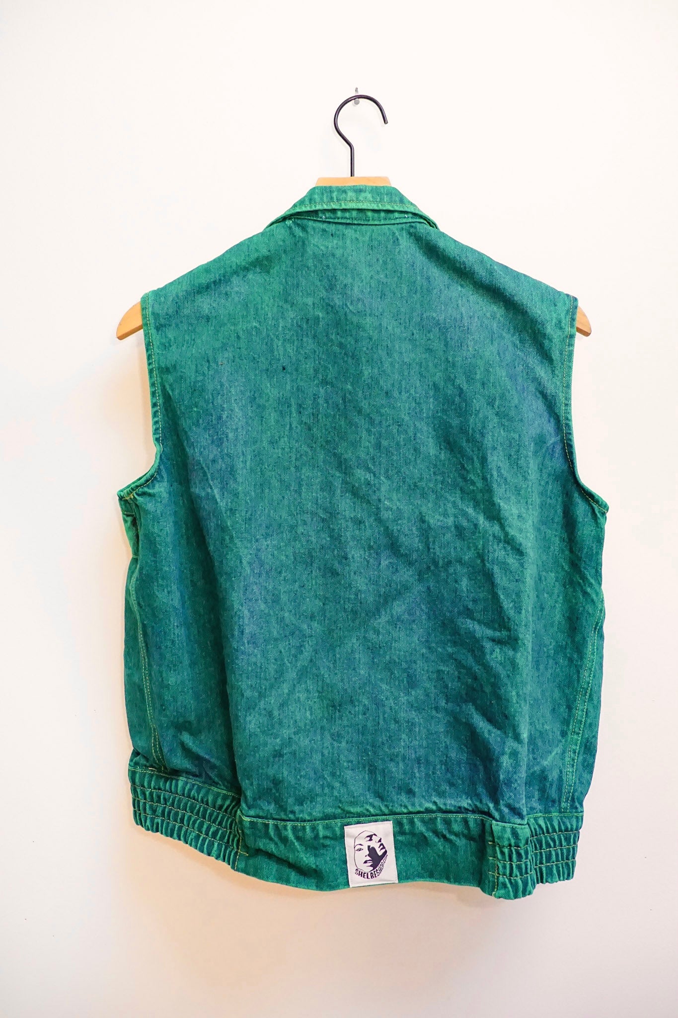 Guess emerald dyed Bomber vest L