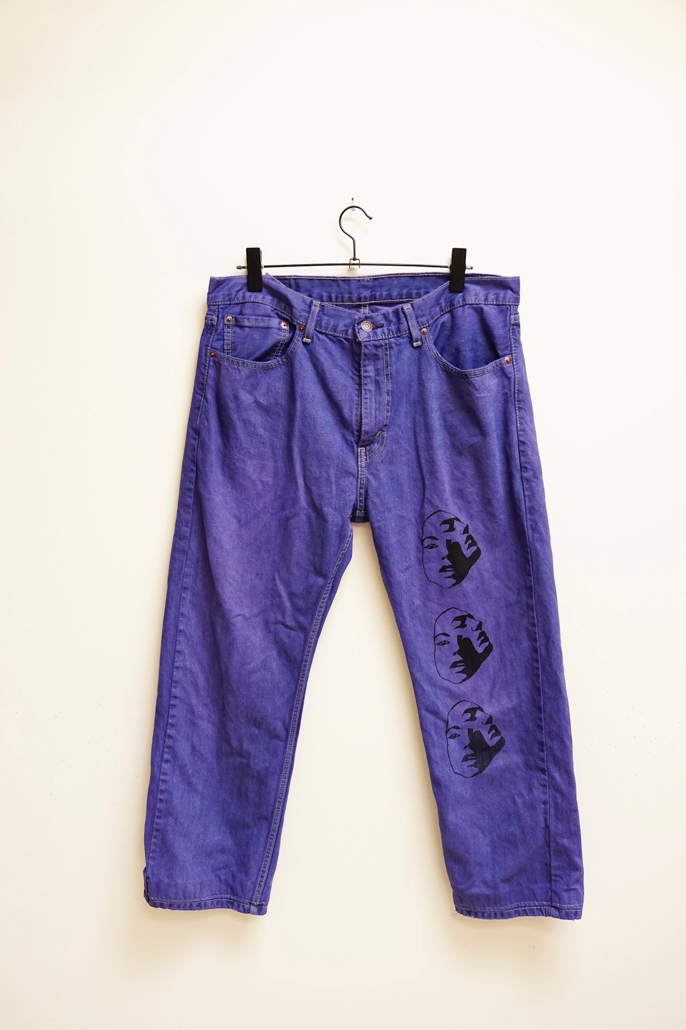 Lillac dyed & printed Levi’s Denim-505 36x29