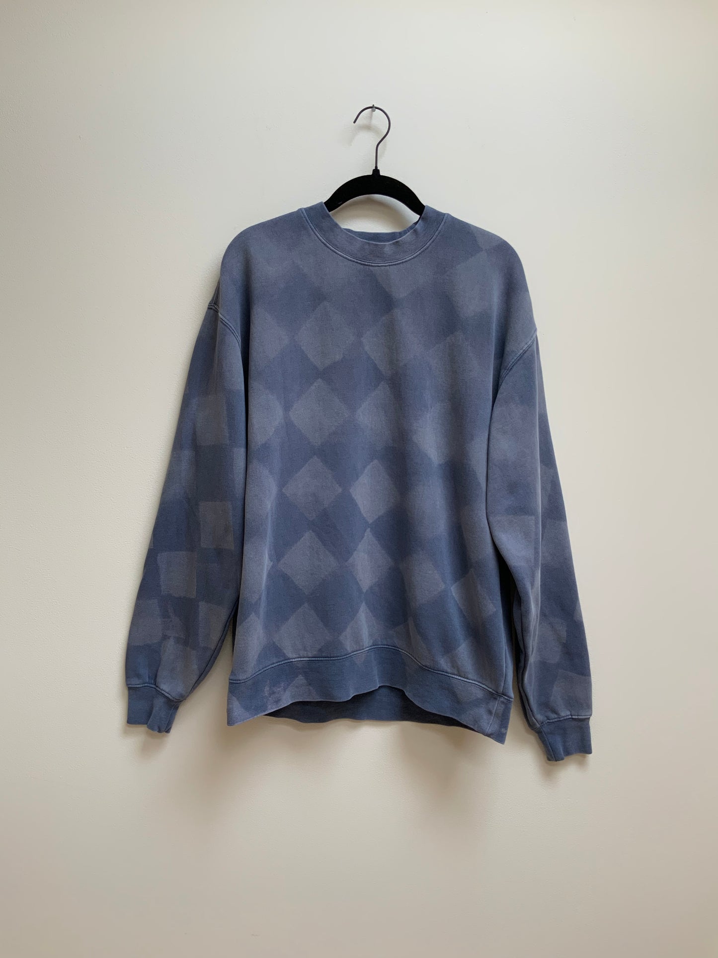Faded indigo Diamond Crew Neck