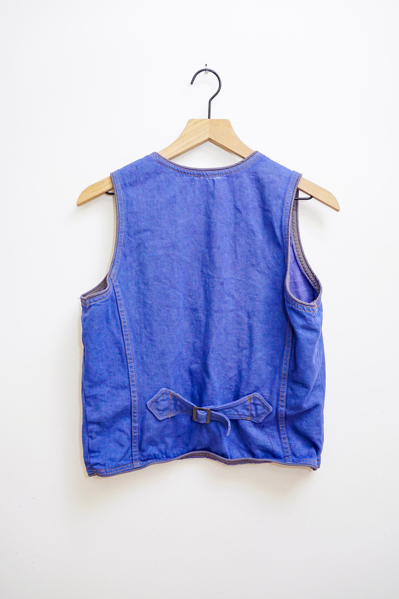 Lillac Dyed Cargo Denim Vest S