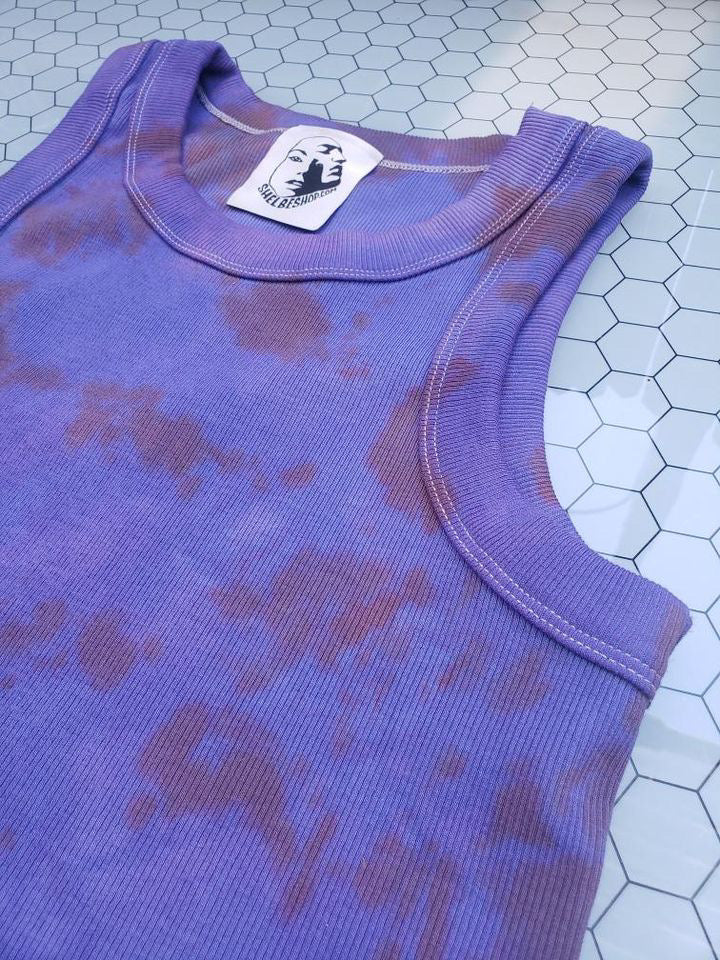 Ultra violet cropped ribbed Tank