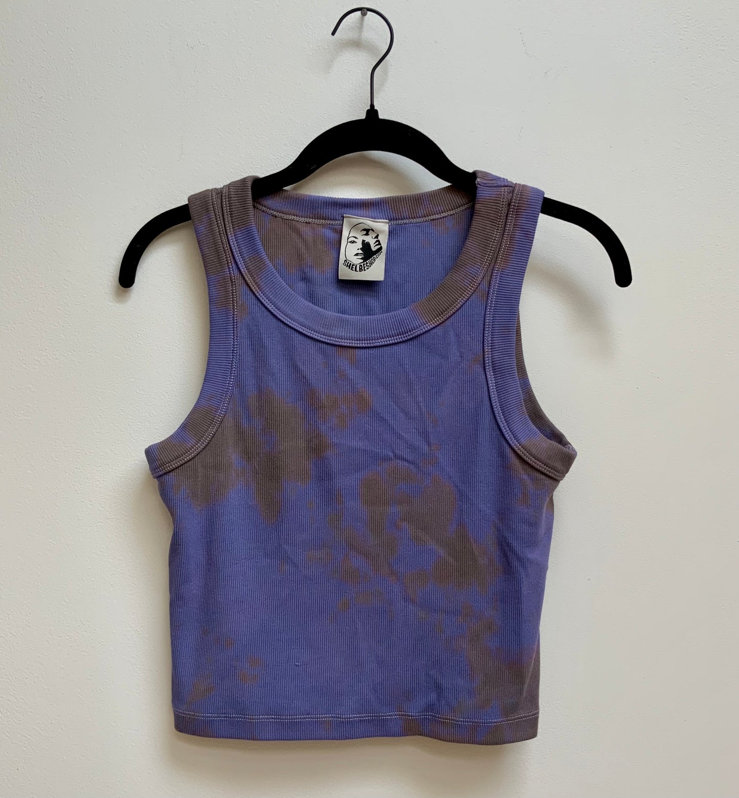 Ultra violet cropped ribbed Tank