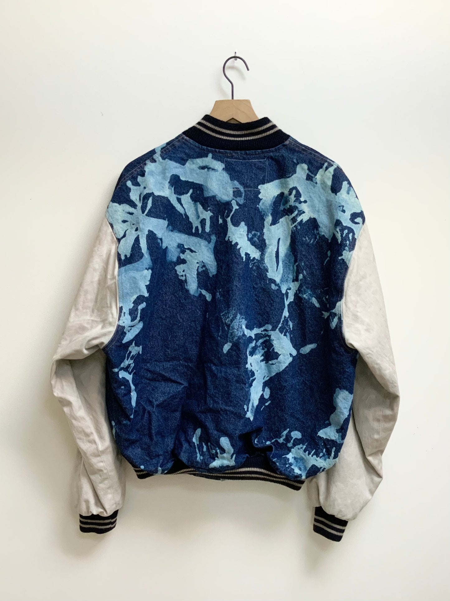 Reworked denim vintage varsity jacket- XL