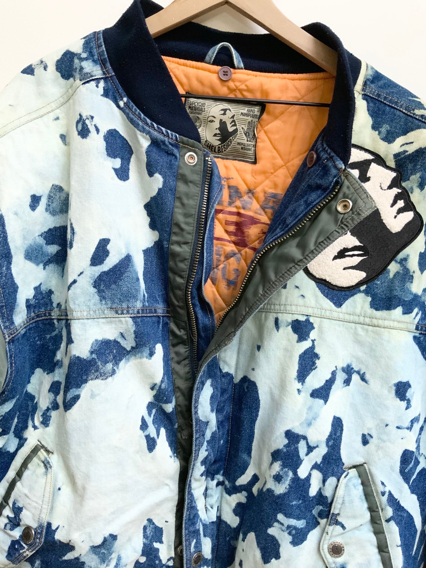 Reworked Vintage Puff Varsity Jacket- size XL