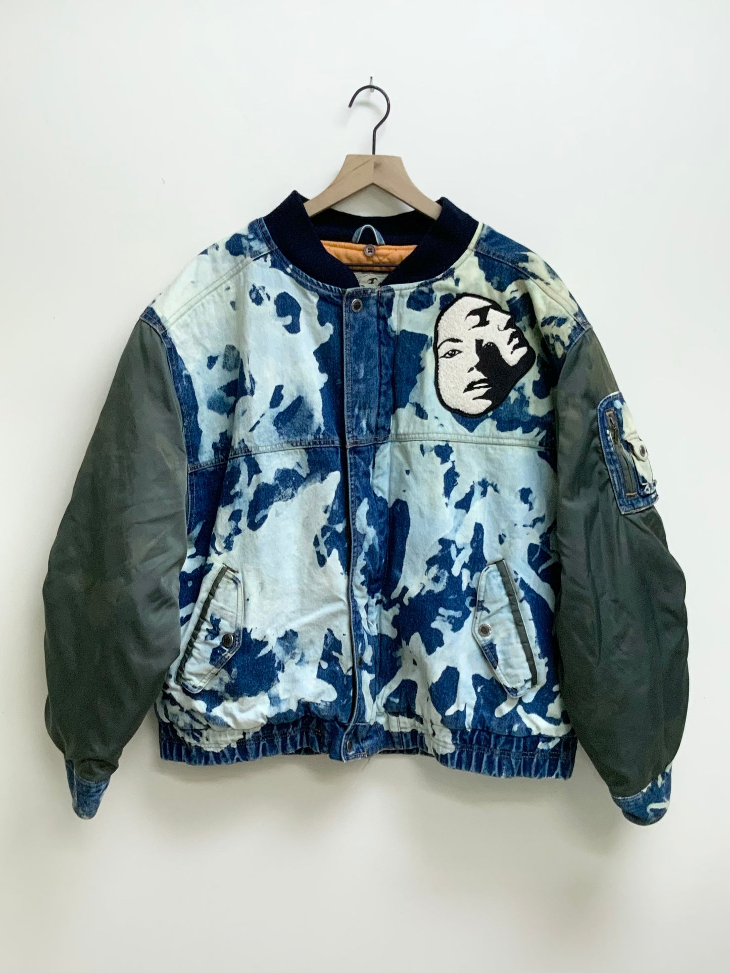 Reworked Vintage Puff Varsity Jacket- size XL