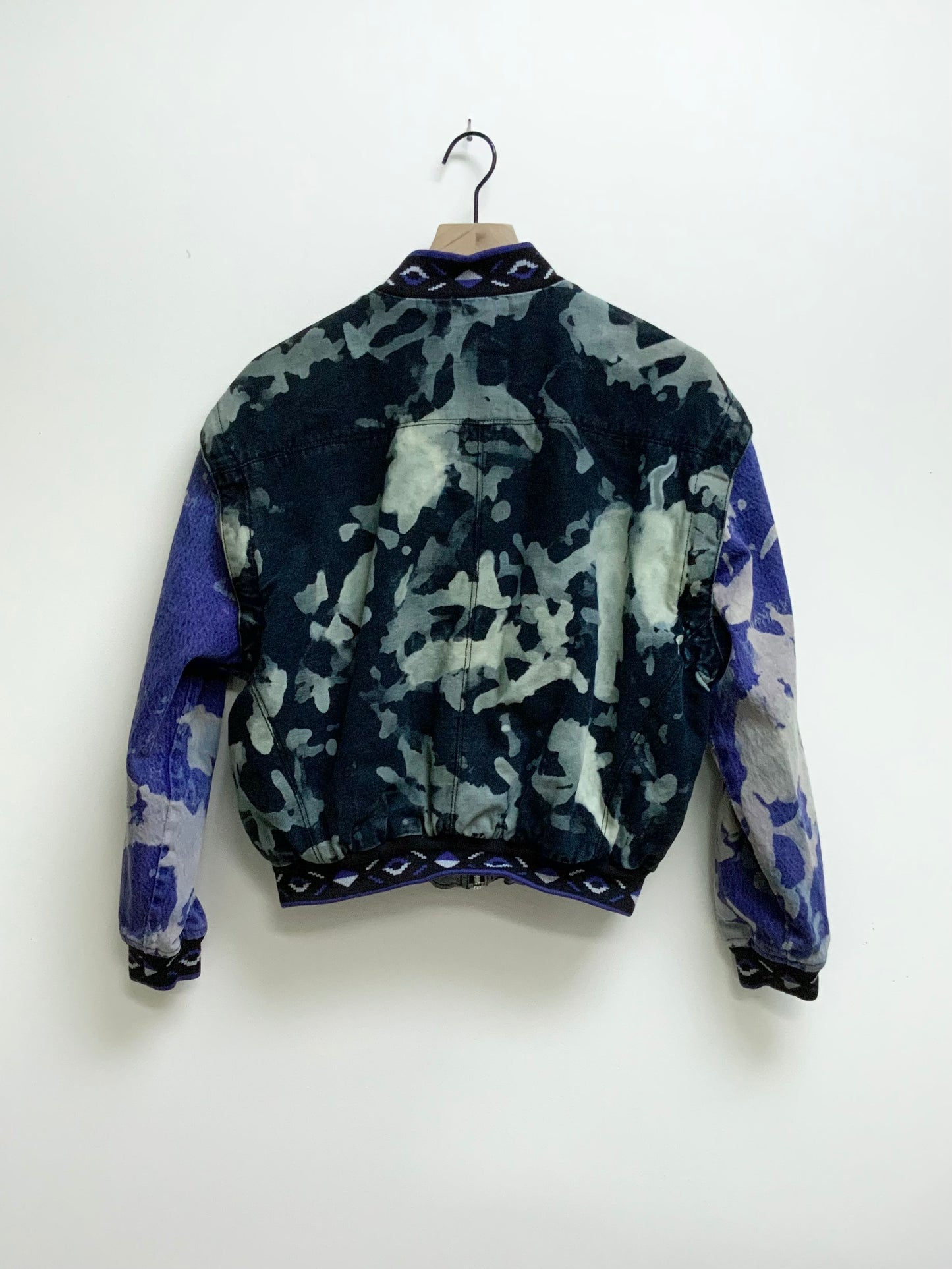 Reworked Vintage Denim Varsity Jacket / Vest- Size S