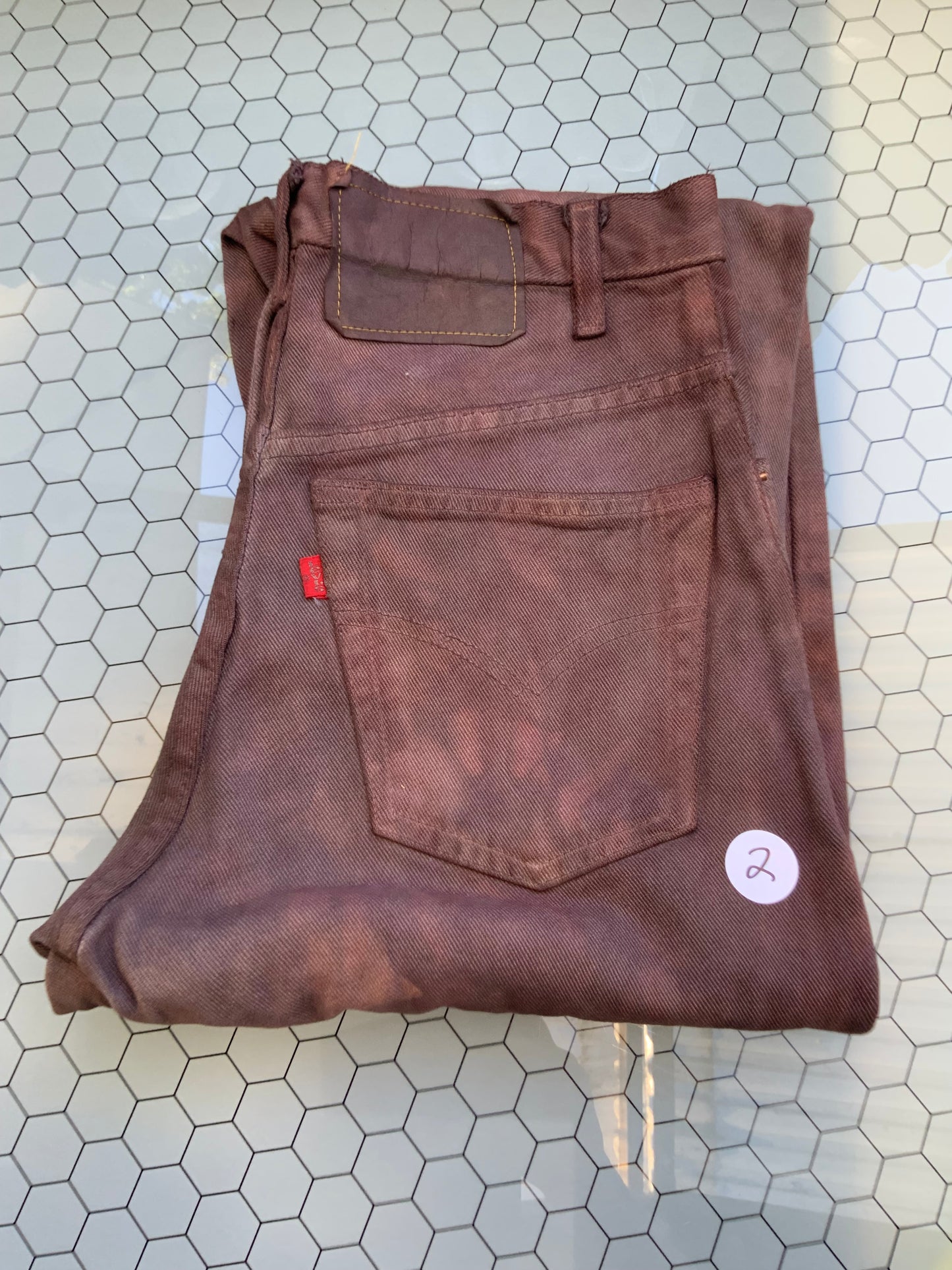 Chestnut dyed Levi’s Denim-505 29x30 - size 2
