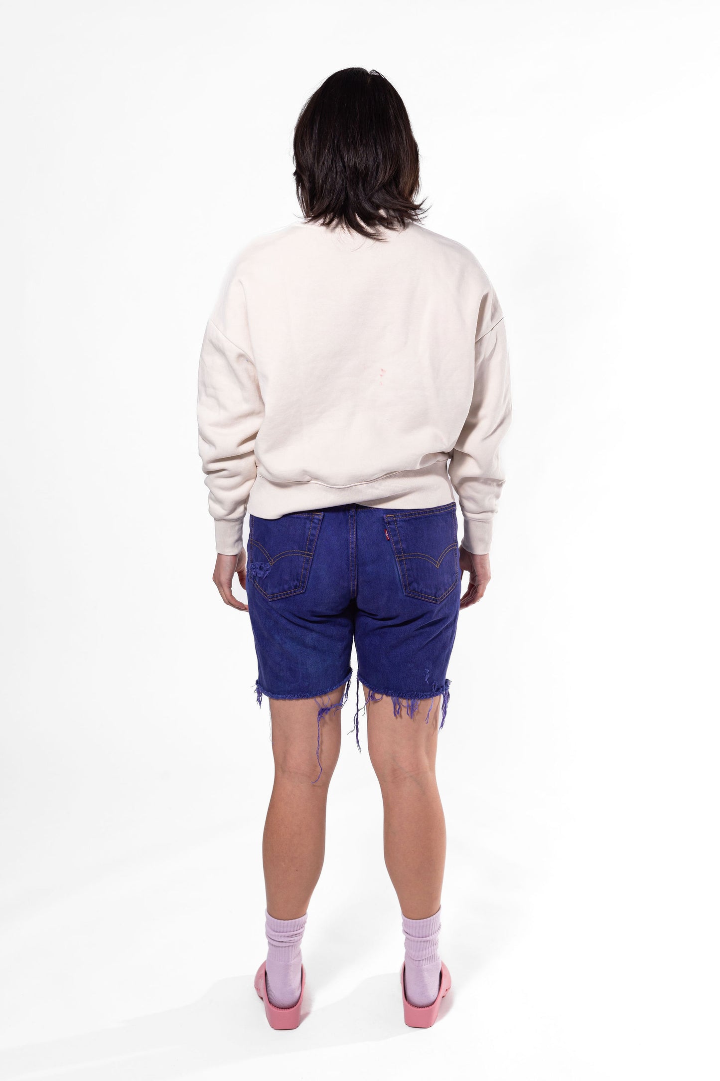 Cropped painted sweatshirt