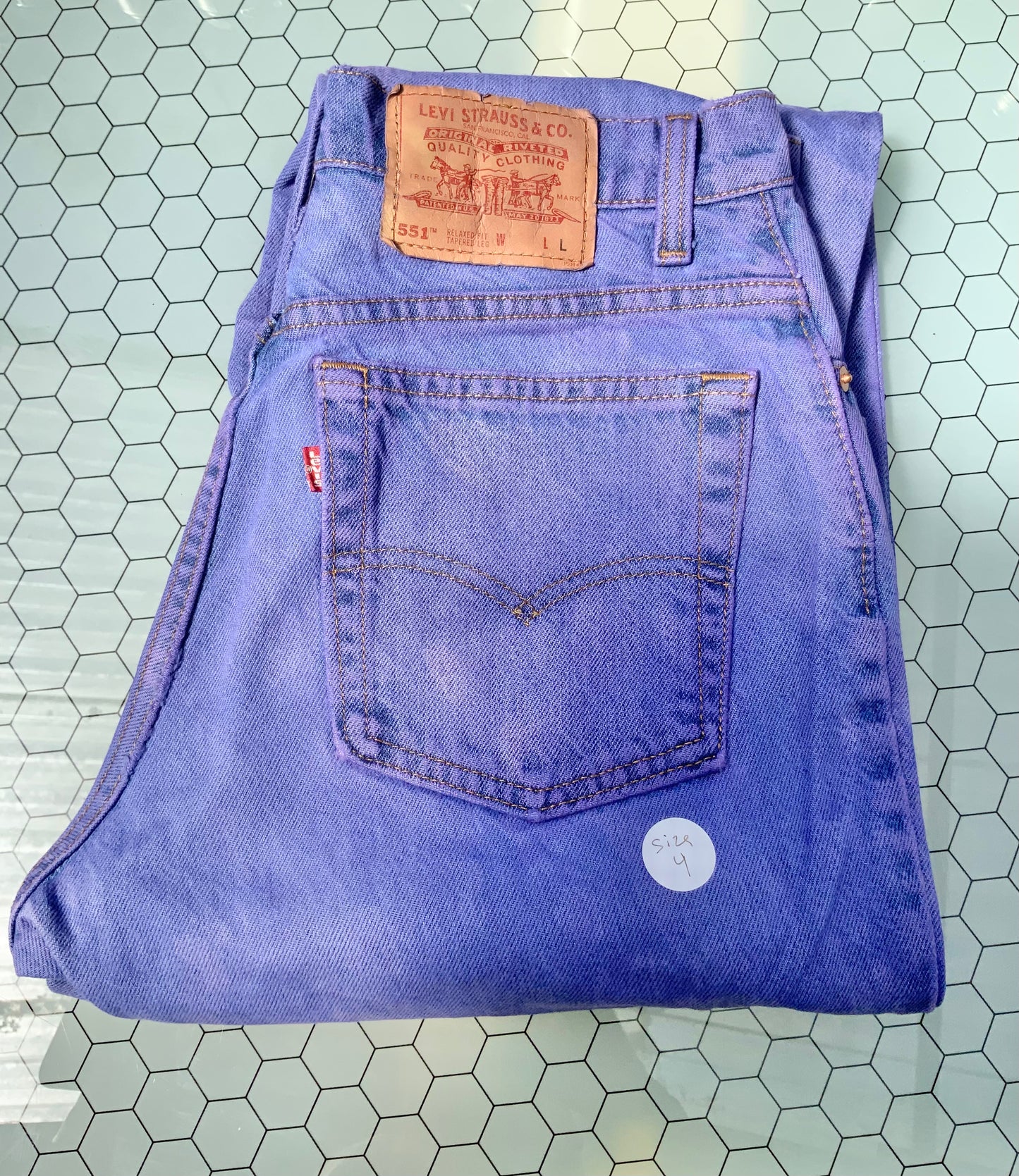 Lilac Dyed Levi’s Denim - 551 30x30 - size 4