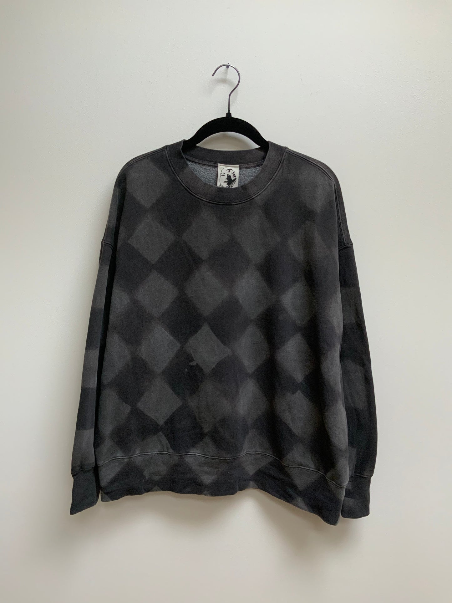 Charcoal Diamond print crew neck
