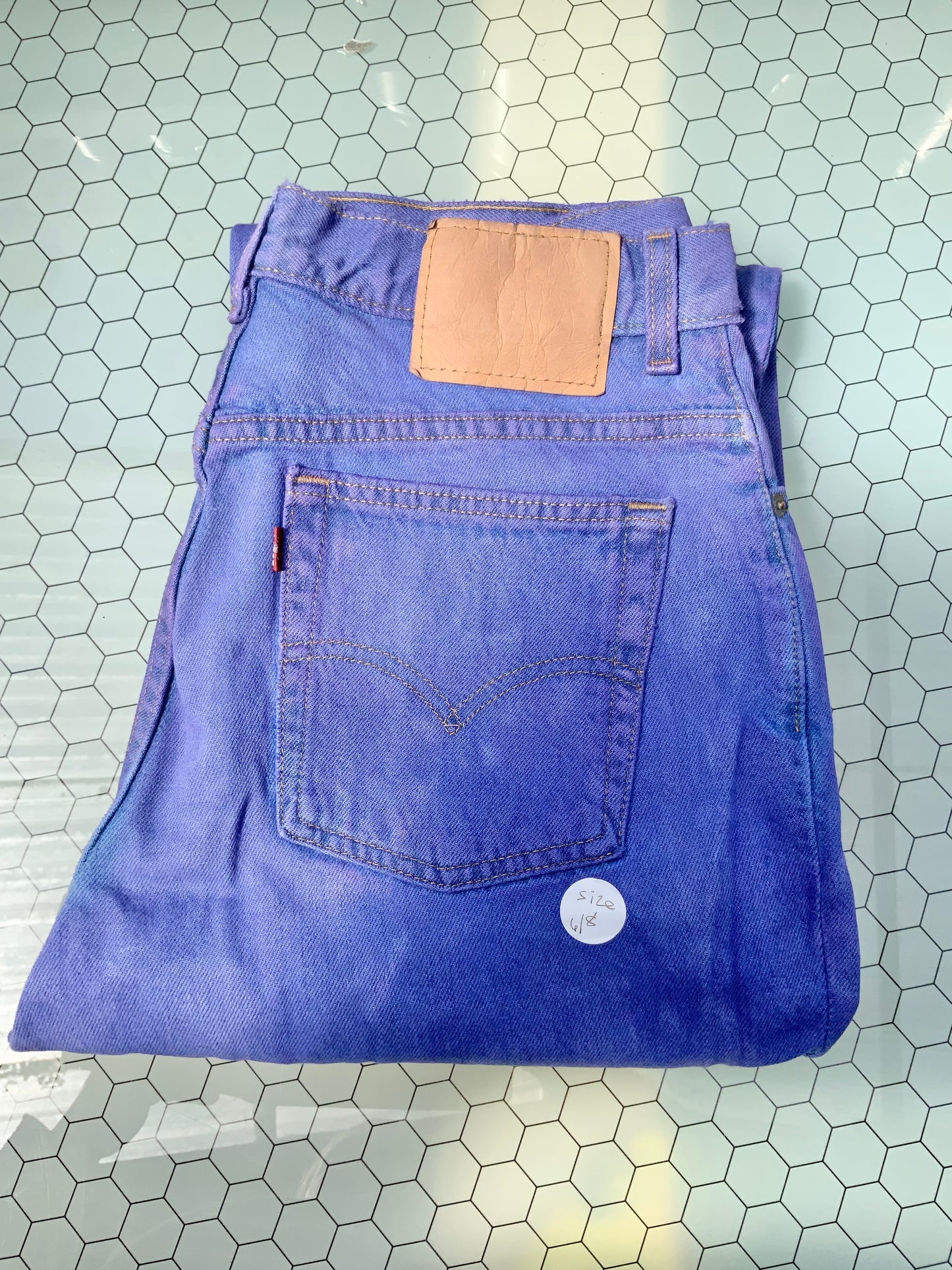 Lilac Dyed Levi’s Denim - 505 32x30 - size 8
