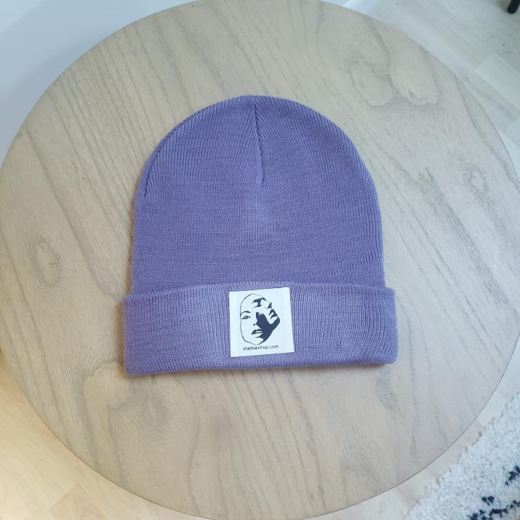 Facet Face Logo knit Beanie