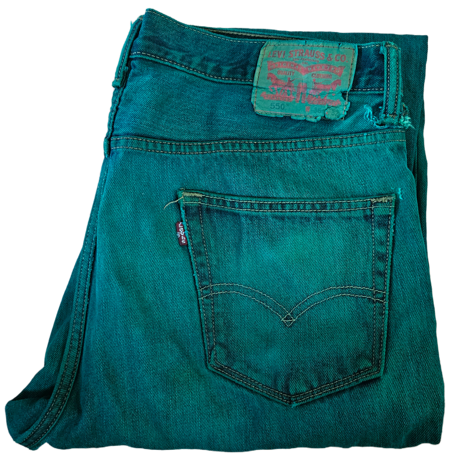 Emerald Dyed Levi’s Denim - 550 36x32