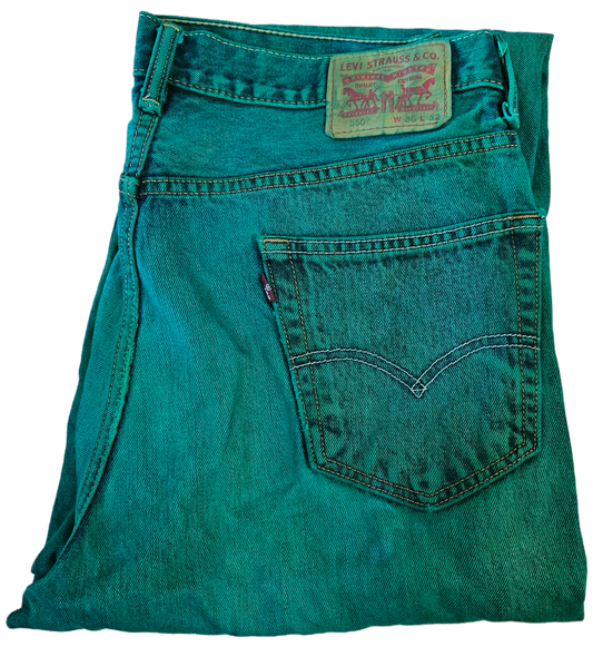 Emerald Dyed Levi’s Denim - 550 36x32