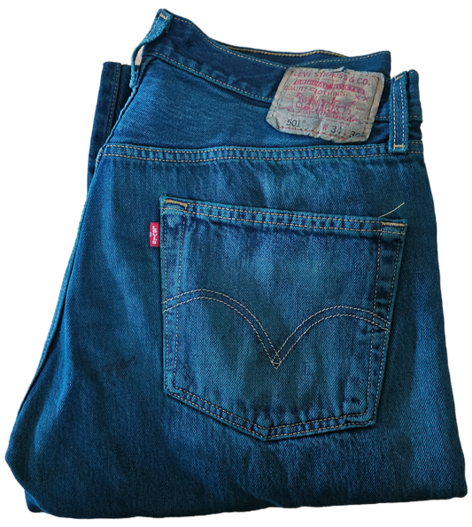 Forest gree  dyed Levi’s Denim- 501 34x30