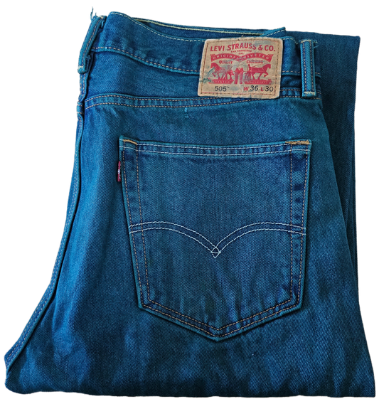 Forest Green wash Levi’s Denim-505 36x30