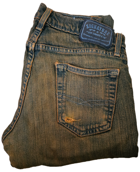 Pumpkin Dyed Levi’s Denim - signature 30x30