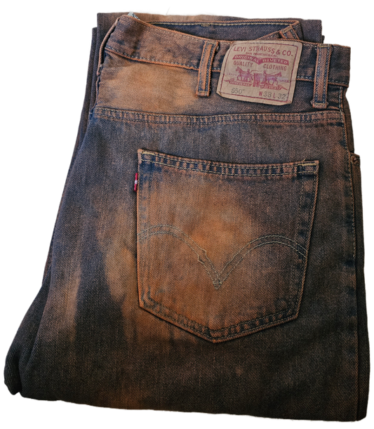 Orange Dyed Levi’s Denim - 550 38x32