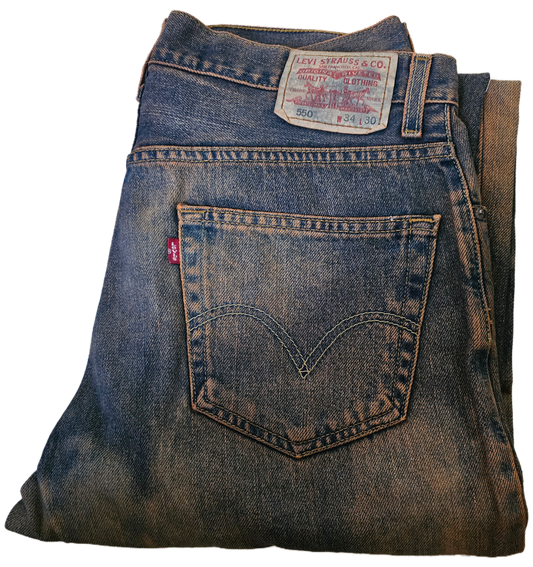 Pumpkin Dyed Levi’s Denim - 550 34x30