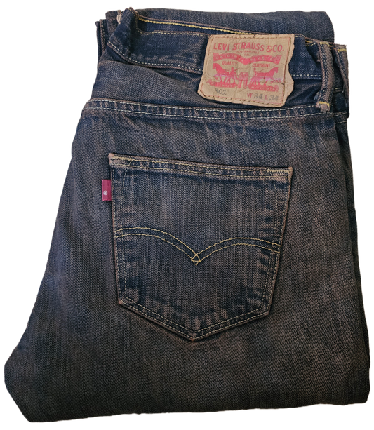 Pumpkin dyed Levi’s Denim- 501 34x34