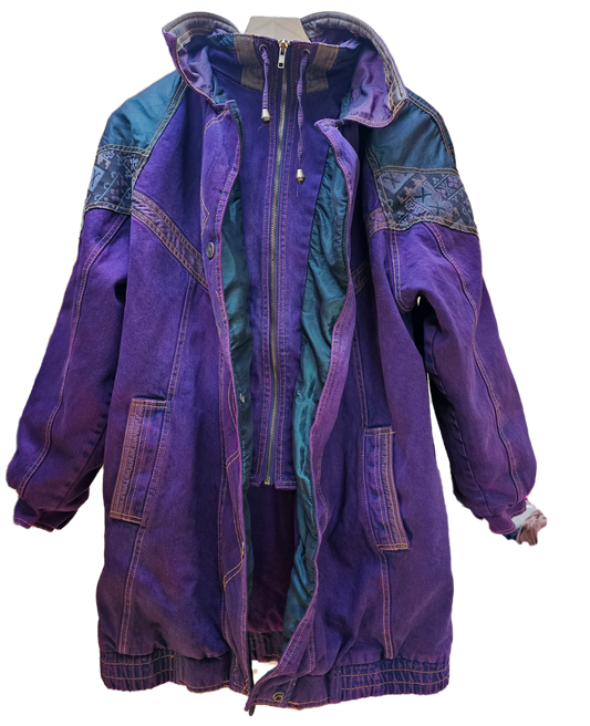 Violet Dyed Vintage Denim Jacket-M