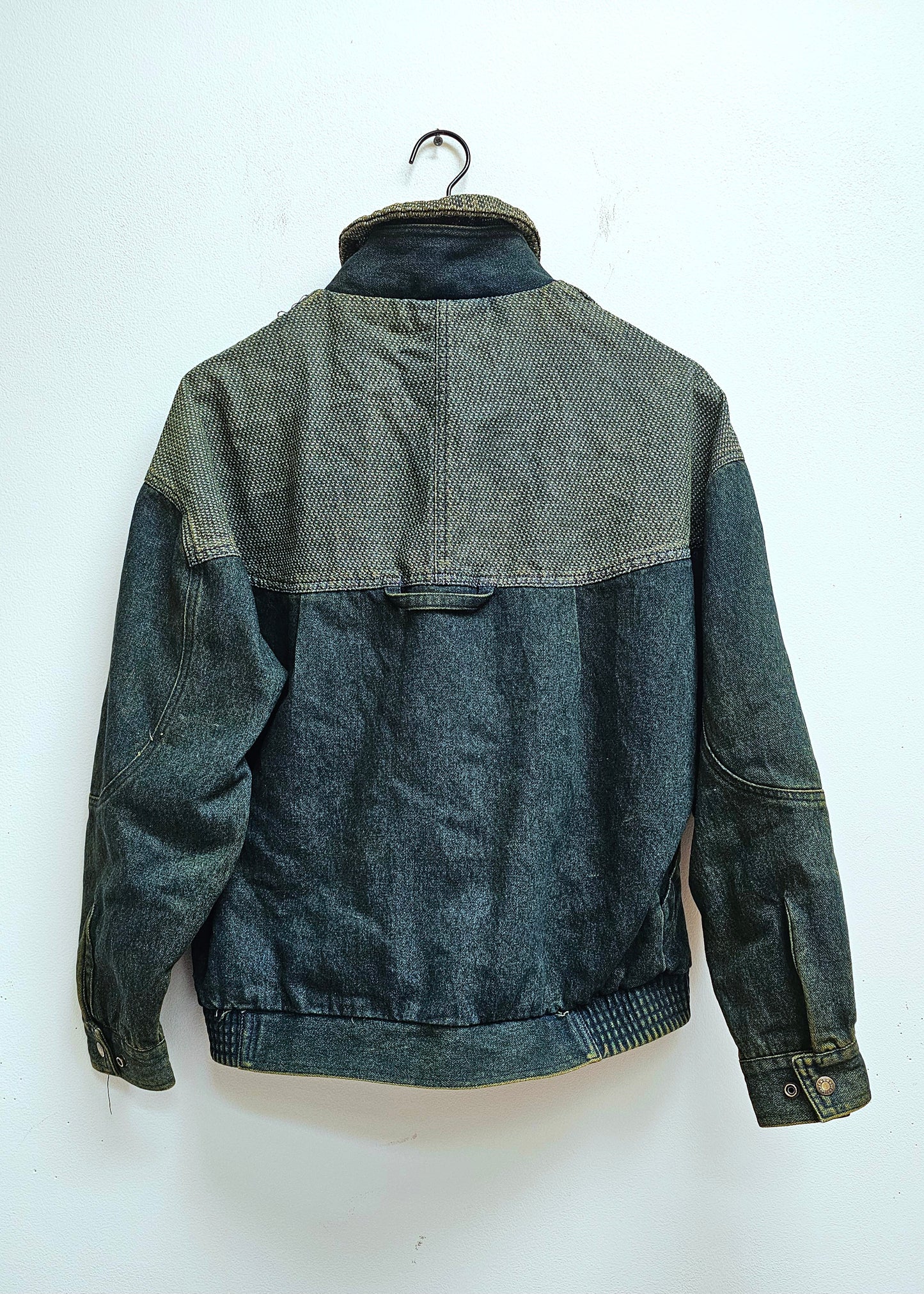 Olive Leaf dyed 80s bomber jacket- M