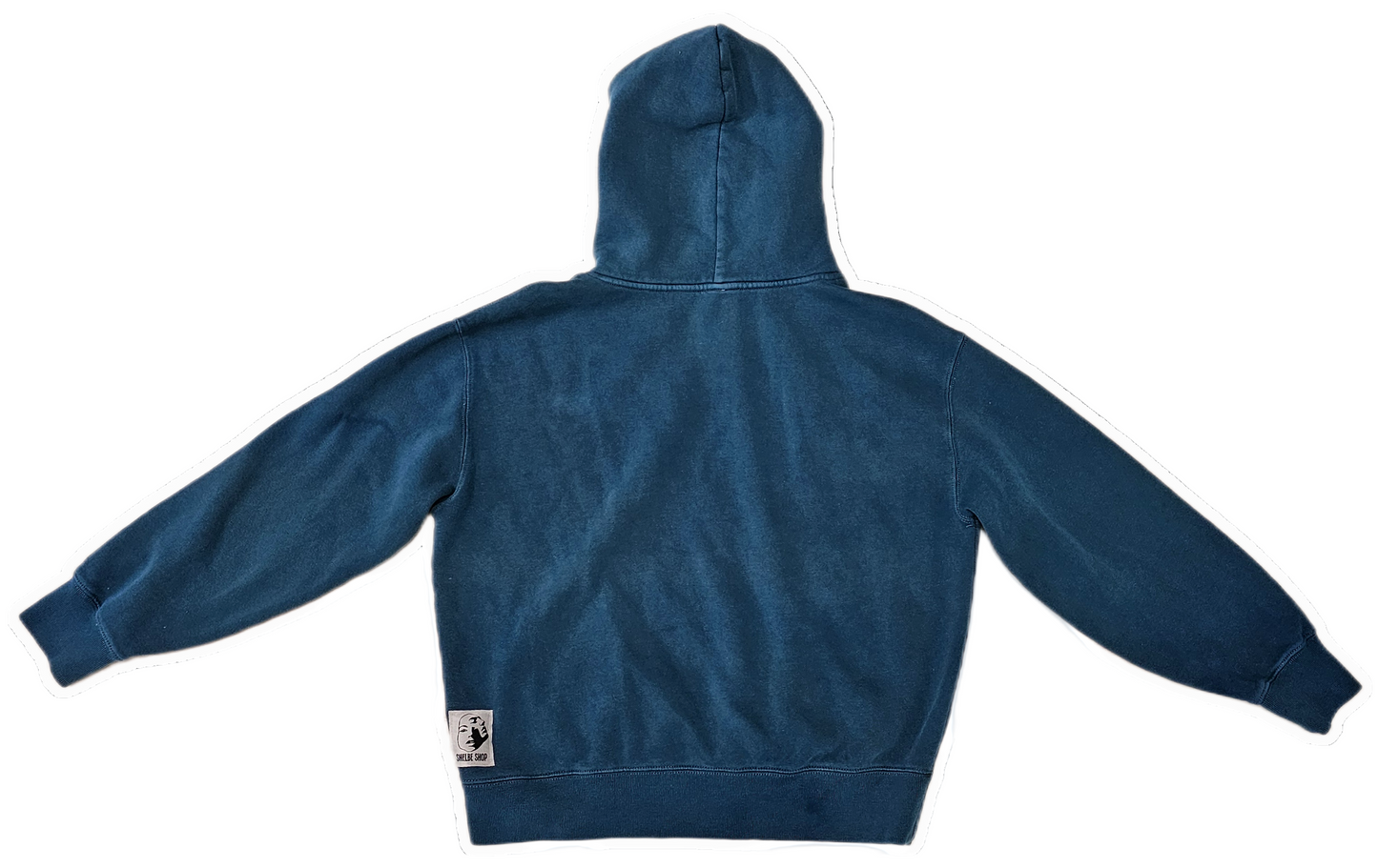 Cerulean blue dyed hoodie