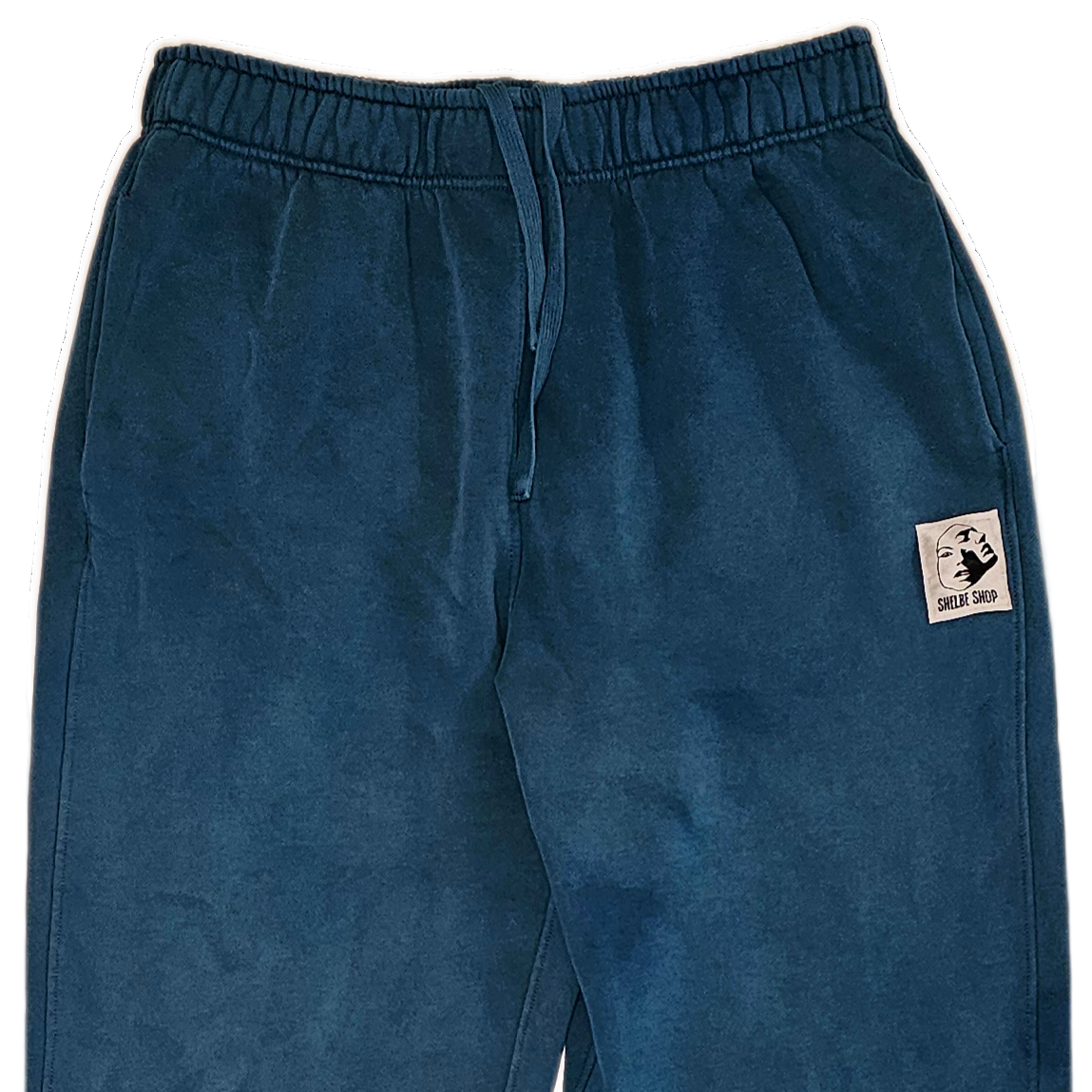 Cerulean blue dyed sweat pant