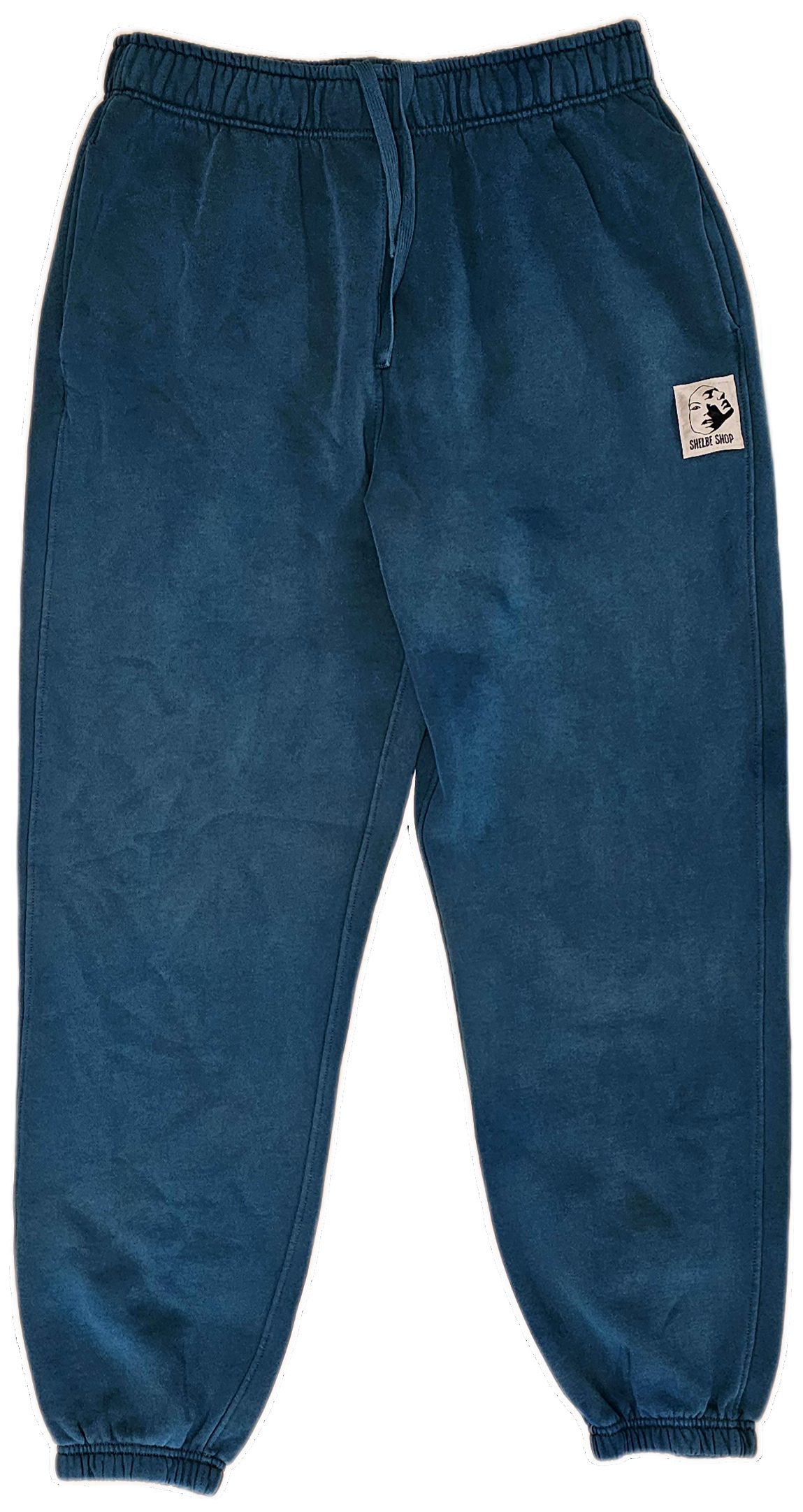 Cerulean blue dyed sweat pant