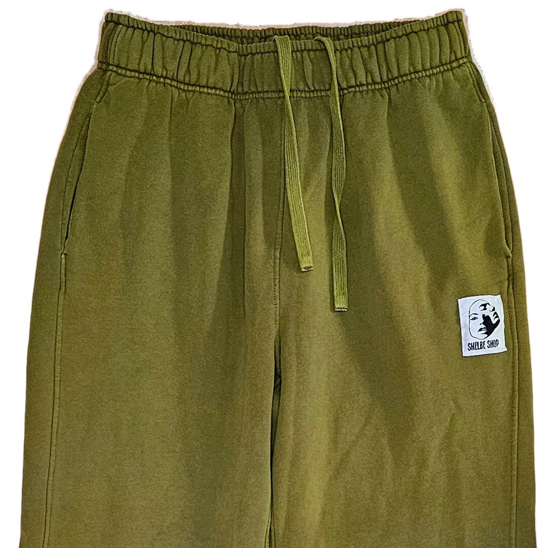 Warm chartreuse dyed sweat pant