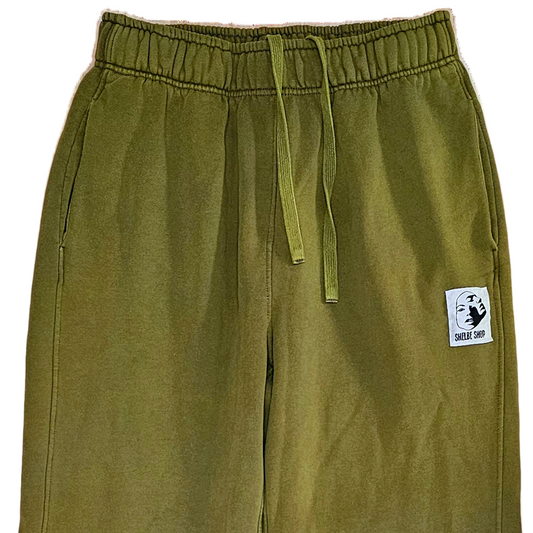 Warm chartreuse dyed sweat pant