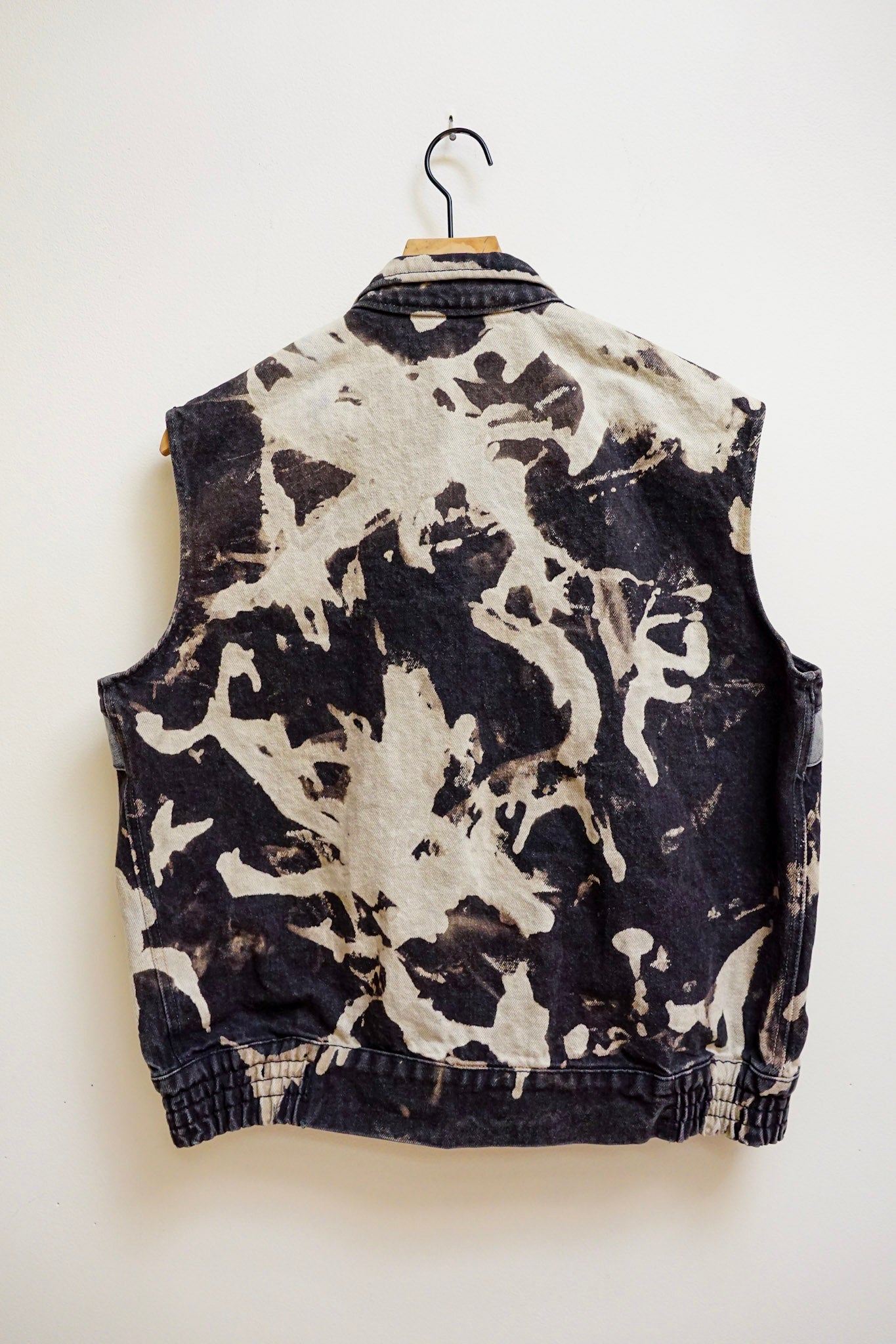 Guess Jeans acid Wash black Bomber Vest