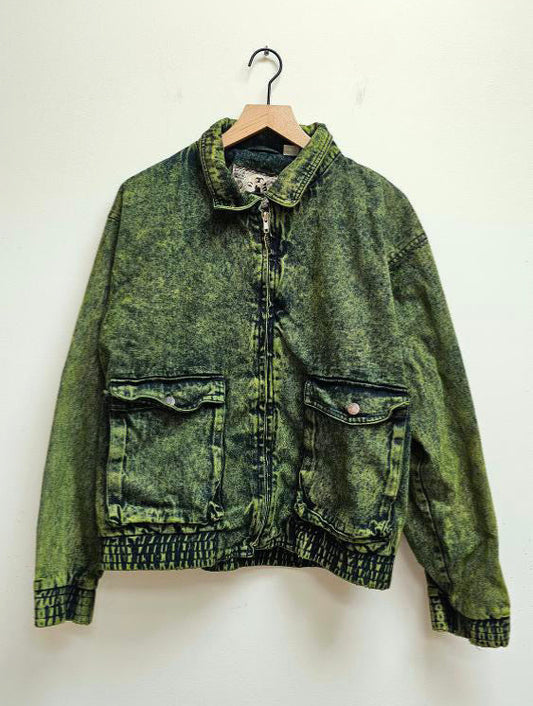 Olive 80s reworked Bomber Jacket M
