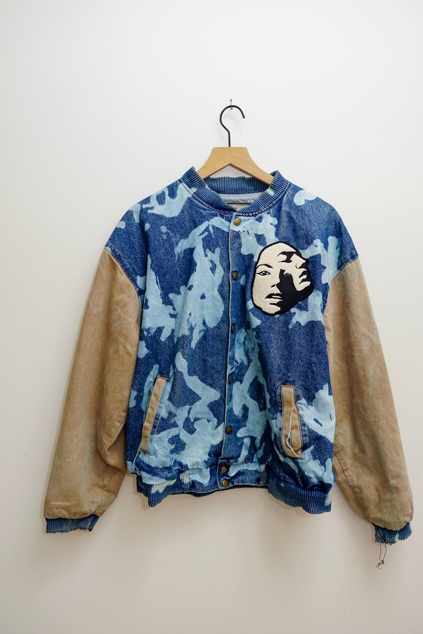 Canvas & Denim Acid wash vintage varsity jacket L