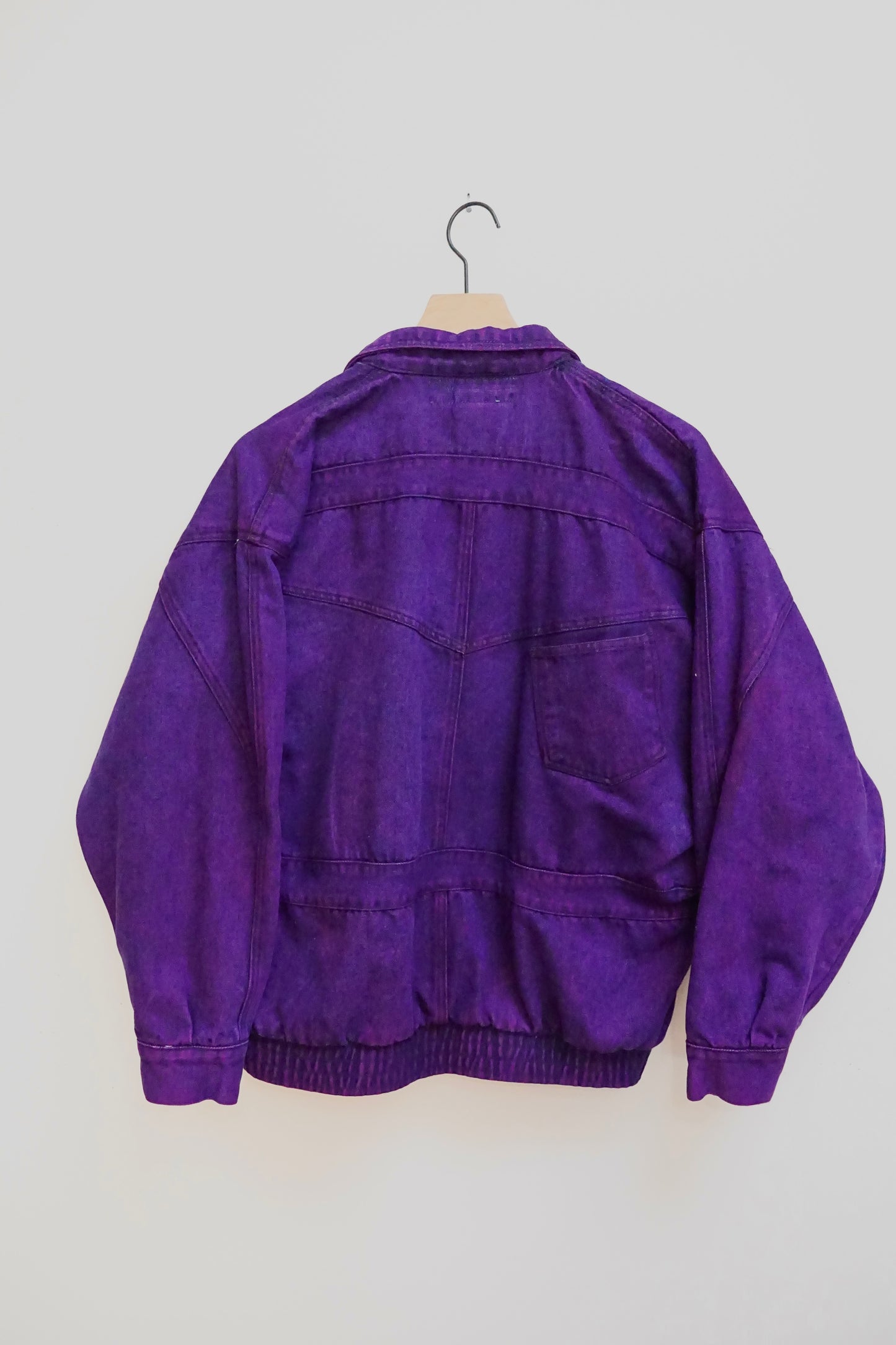 80’s Rasberry Dyed Bomber Jacket M