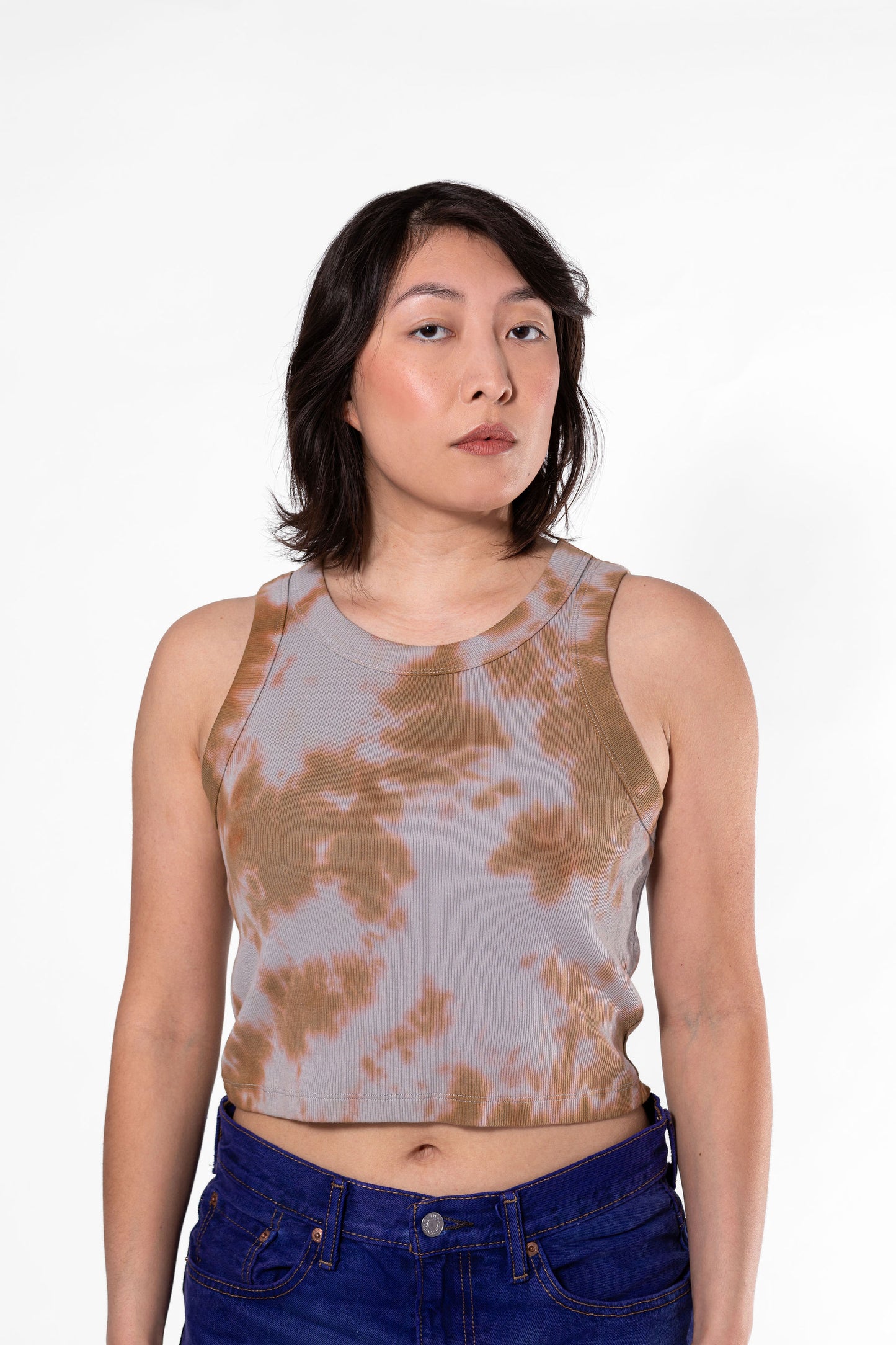 Earth cropped ribbed Tank