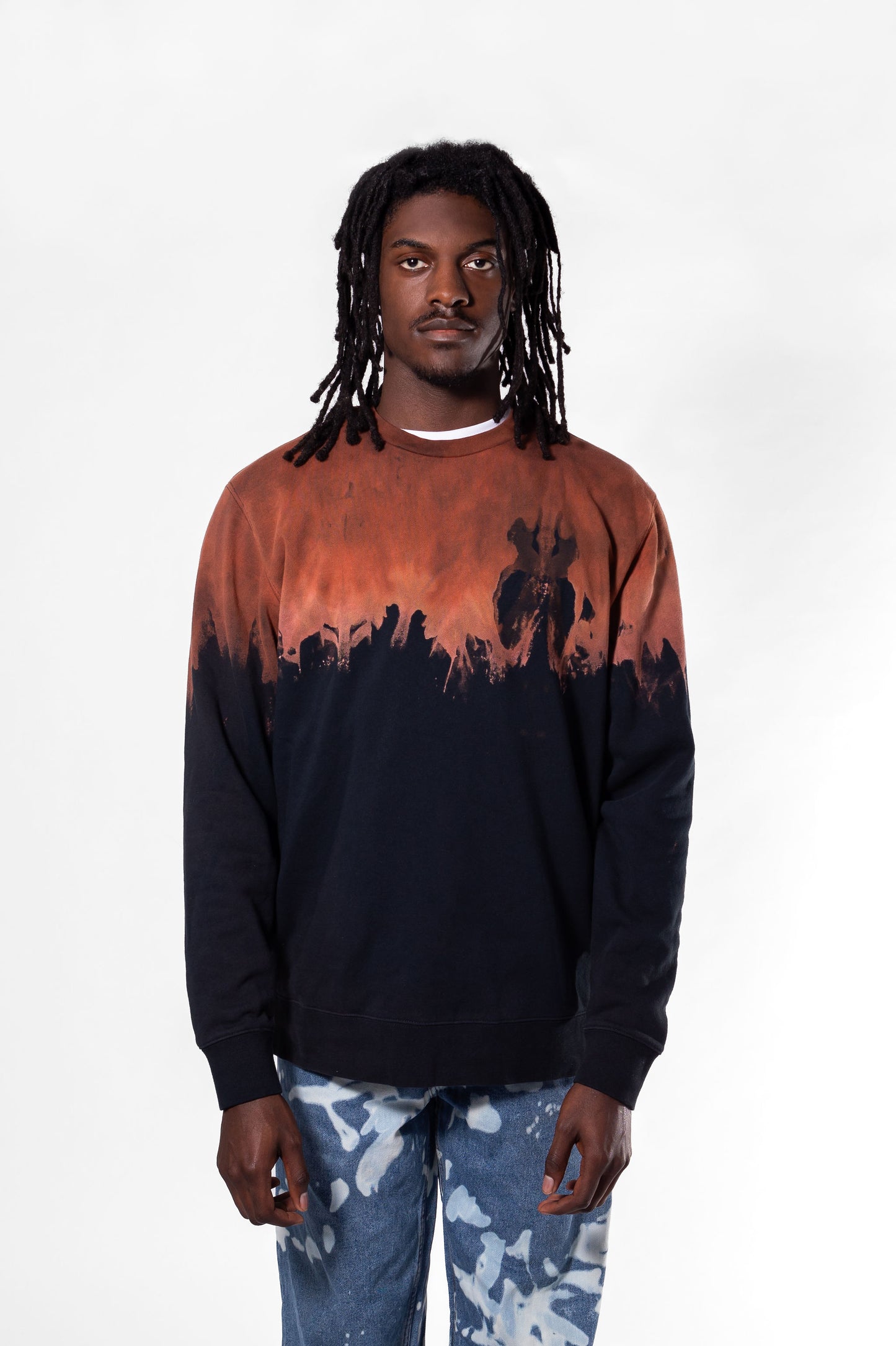 Twilight ombré crew neck sweatshirt