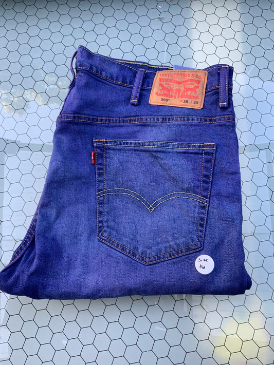 Lilac Dyed Levi’s Denim - 569 38x30 - size 16