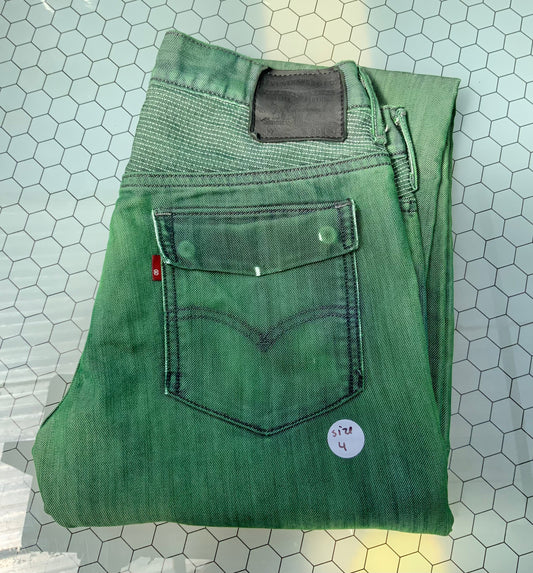 Metallic Neon Green Dyed Levi’s Denim -517 30x32 - size 4